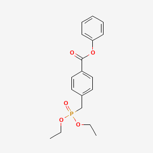 molecular formula C18H21O5P B14311783 Phenyl 4-[(diethoxyphosphoryl)methyl]benzoate CAS No. 112164-06-4