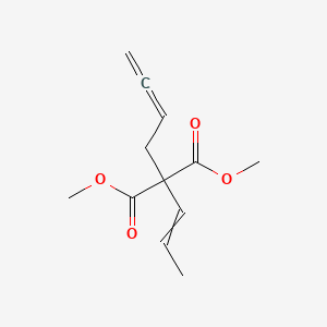 molecular formula C12H16O4 B14311877 Dimethyl (buta-2,3-dien-1-yl)(prop-1-en-1-yl)propanedioate CAS No. 115246-76-9