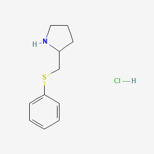 molecular formula C11H16ClNS B1431191 2-[(Phenylsulfanyl)methyl]pyrrolidine hydrochloride CAS No. 1864014-27-6