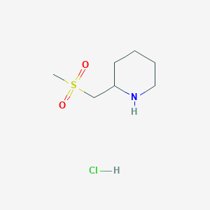 molecular formula C7H16ClNO2S B1431196 2-(Methanesulfonylmethyl)piperidine hydrochloride CAS No. 1820607-94-0