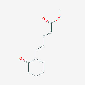 molecular formula C12H18O3 B14311978 Methyl 5-(2-oxocyclohexyl)pent-2-enoate CAS No. 113704-94-2