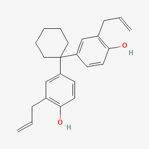 molecular formula C24H28O2 B14311992 Phenol, 4,4'-cyclohexylidenebis[2-(2-propenyl)- CAS No. 112770-95-3