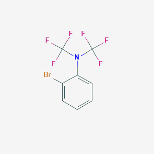 molecular formula C8H4BrF6N B14311994 2-Bromo-N,N-bis(trifluoromethyl)aniline CAS No. 110350-10-2