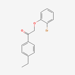 molecular formula C16H15BrO2 B14312030 Ethanone, 2-(2-bromophenoxy)-1-(4-ethylphenyl)- CAS No. 112261-34-4