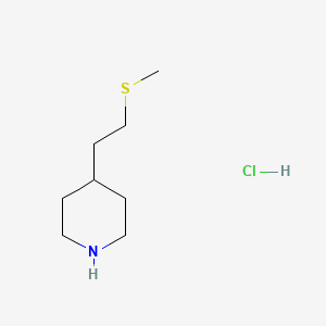 B1431204 4-[2-(Methylsulfanyl)ethyl]piperidine hydrochloride CAS No. 1864073-76-6