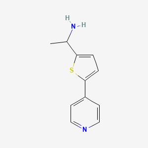 B1431205 1-(5-(Pyridin-4-yl)thiophen-2-yl)ethan-1-amine CAS No. 1515969-77-3