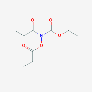 molecular formula C9H15NO5 B14312065 Ethyl propanoyl(propanoyloxy)carbamate CAS No. 112929-70-1