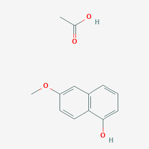 molecular formula C13H14O4 B14312108 Acetic acid;6-methoxynaphthalen-1-ol CAS No. 115117-83-4