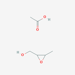 molecular formula C6H12O4 B14312153 Acetic acid;(3-methyloxiran-2-yl)methanol CAS No. 109857-33-2