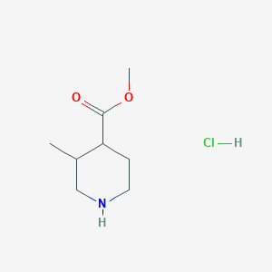 molecular formula C8H16ClNO2 B1431220 Methyl 3-methylpiperidine-4-carboxylate hydrochloride CAS No. 1797255-52-7