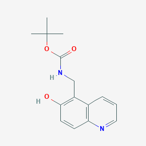 molecular formula C15H18N2O3 B1431223 tert-butyl N-[(6-hydroxyquinolin-5-yl)methyl]carbamate CAS No. 1706429-72-2