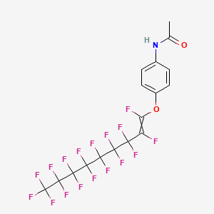 molecular formula C17H8F17NO2 B14312247 N-{4-[(1,2,3,3,4,4,5,5,6,6,7,7,8,8,9,9,9-Heptadecafluoronon-1-en-1-yl)oxy]phenyl}acetamide CAS No. 111641-66-8