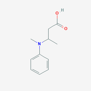 molecular formula C11H15NO2 B1431225 3-[Methyl(phenyl)amino]butanoic acid CAS No. 1211490-06-0