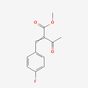 molecular formula C12H11FO3 B14312288 Methyl 2-[(4-fluorophenyl)methylidene]-3-oxobutanoate CAS No. 111556-82-2