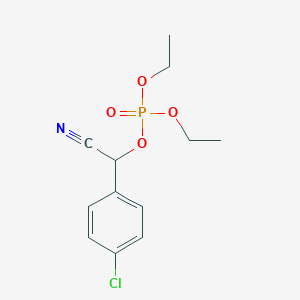 molecular formula C12H15ClNO4P B14312297 Phosphoric acid, (4-chlorophenyl)cyanomethyl diethyl ester CAS No. 113348-33-7