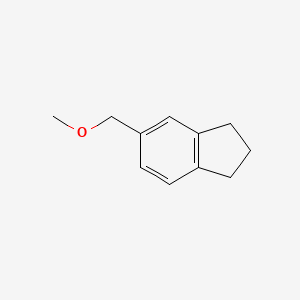 molecular formula C11H14O B14312304 5-(Methoxymethyl)-2,3-dihydro-1H-indene CAS No. 112504-90-2