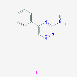 molecular formula C10H11IN4 B14312335 3-Amino-1-methyl-5-phenyl-1,2,4-triazin-1-ium iodide CAS No. 115125-24-1