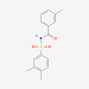 molecular formula C16H17NO3S B14312374 N-(3,4-Dimethylbenzene-1-sulfonyl)-3-methylbenzamide CAS No. 111939-16-3