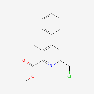 molecular formula C15H14ClNO2 B1431238 Methyl 6-(chloromethyl)-3-methyl-4-phenylpicolinate CAS No. 64035-45-6