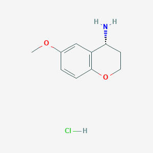 molecular formula C10H14ClNO2 B1431243 (R)-6-Methoxychroman-4-amine hydrochloride CAS No. 1392219-07-6