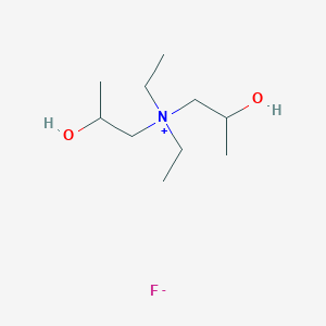 molecular formula C10H24FNO2 B14312501 N,N-Diethyl-2-hydroxy-N-(2-hydroxypropyl)propan-1-aminium fluoride CAS No. 113346-29-5