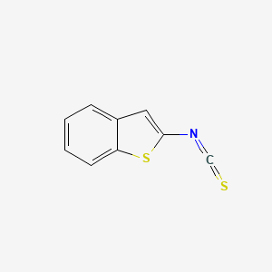 molecular formula C9H5NS2 B14312503 2-Isothiocyanato-1-benzothiophene CAS No. 112855-48-8