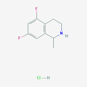 molecular formula C10H12ClF2N B1431251 5,7-Difluoro-1-methyl-1,2,3,4-tetrahydroisoquinoline hydrochloride CAS No. 1384556-57-3