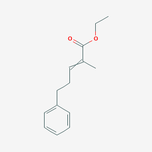 molecular formula C14H18O2 B14312514 Ethyl 2-methyl-5-phenylpent-2-enoate CAS No. 114377-77-4