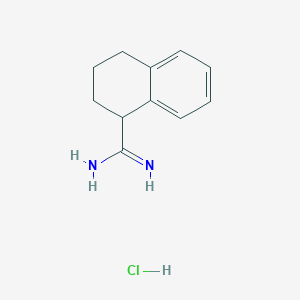 molecular formula C11H15ClN2 B1431253 1,2,3,4-Tetrahydronaphthalene-1-carboximidamide hydrochloride CAS No. 1375996-89-6