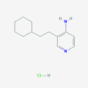 molecular formula C13H21ClN2 B1431256 3-(2-Cyclohexylethyl)pyridin-4-amine hydrochloride CAS No. 1375977-94-8