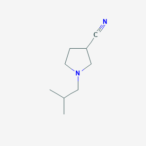 molecular formula C9H16N2 B1431258 1-(2-Methylpropyl)pyrrolidine-3-carbonitrile CAS No. 1384682-39-6