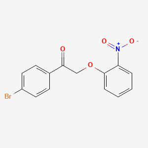 molecular formula C14H10BrNO4 B14312613 Ethanone, 1-(4-bromophenyl)-2-(2-nitrophenoxy)- CAS No. 111946-83-9
