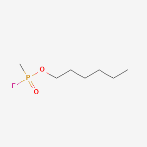 molecular formula C7H16FO2P B14312622 Hexyl methylphosphonofluoridate CAS No. 113548-89-3