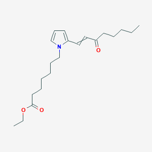 molecular formula C21H33NO3 B14312643 Ethyl 7-[2-(3-oxooct-1-en-1-yl)-1H-pyrrol-1-yl]heptanoate CAS No. 112241-52-8