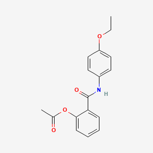 molecular formula C17H17NO4 B14312675 Benzamide, 2-(acetyloxy)-N-(4-ethoxyphenyl)- CAS No. 111752-56-8