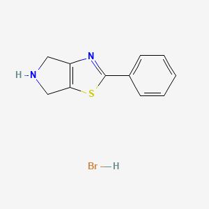 molecular formula C11H11BrN2S B1431269 2-Phenyl-5,6-dihydro-4H-pyrrolo[3,4-d]thiazole hydrobromide CAS No. 1220039-44-0