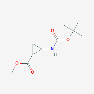molecular formula C10H17NO4 B1431274 methyl 2-(tert-butoxycarbonylamino)cyclopropanecarboxylate CAS No. 1426414-00-7