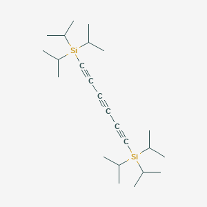 molecular formula C24H42Si2 B14312752 Silane, 1,3,5-hexatriyne-1,6-diylbis[tris(1-methylethyl)- CAS No. 111409-80-4