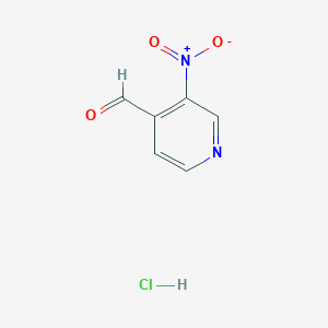 molecular formula C6H5ClN2O3 B1431277 3-Nitroisonicotinaldehyde hydrochloride CAS No. 1803582-88-8