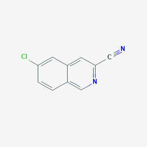 molecular formula C10H5ClN2 B1431278 6-Chloroisoquinoline-3-carbonitrile CAS No. 1613317-42-2