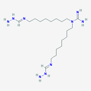 molecular formula C19H43N9 B14312787 N,N-Bis{8-[(E)-(hydrazinylmethylidene)amino]octyl}guanidine CAS No. 114174-40-2