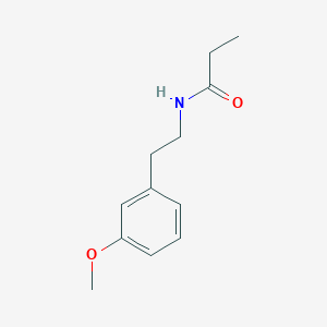 molecular formula C12H17NO2 B14312835 N-[2-(3-methoxyphenyl)ethyl]propanamide CAS No. 112649-80-6