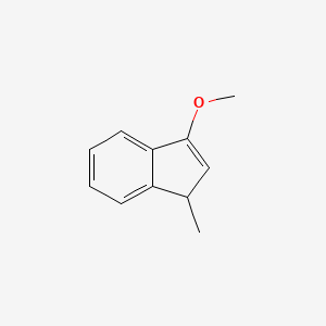 molecular formula C11H12O B14312838 1H-Indene, 3-methoxy-1-methyl- CAS No. 110808-70-3