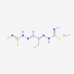 molecular formula C8H16CuN6S2+2 B143129 Copper (II) ethylglyoxal bis(N(4)-methylthiosemicarbazone) CAS No. 127207-06-1