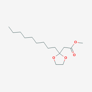 molecular formula C15H28O4 B14312900 1,3-Dioxolane-2-acetic acid, 2-nonyl-, methyl ester CAS No. 109873-29-2