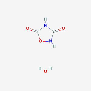 molecular formula C2H4N2O4 B14312949 1,2,4-Oxadiazolidine-3,5-dione;hydrate CAS No. 112831-05-7