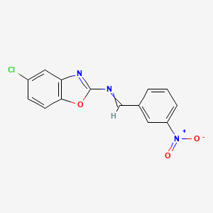 molecular formula C14H8ClN3O3 B14313015 N-(5-Chloro-1,3-benzoxazol-2-yl)-1-(3-nitrophenyl)methanimine CAS No. 114424-80-5
