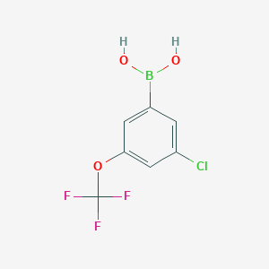 molecular formula C7H5BClF3O3 B1431302 3-Chloro-5-(trifluoromethoxy)phenylboronic acid CAS No. 1451393-40-0