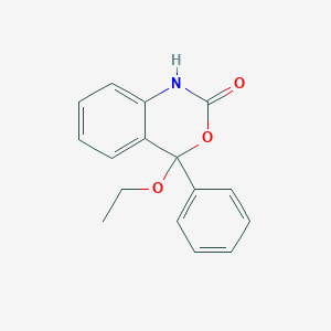 molecular formula C16H15NO3 B14313046 4-Ethoxy-4-phenyl-1,4-dihydro-2H-3,1-benzoxazin-2-one CAS No. 111838-36-9