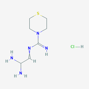 molecular formula C7H16ClN5S B1431306 N-(2,2-Diaminoethylidene)thiomorpholine-4-carboximidamide;hydrochloride CAS No. 1159699-46-3